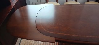 Mesa de comedor extensible de madera maciza