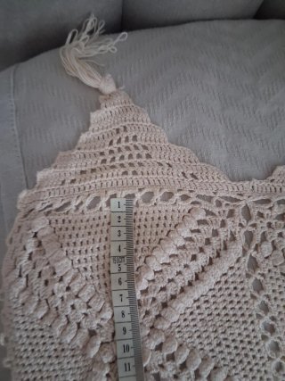 Colcha ganchillo vintage cama 90