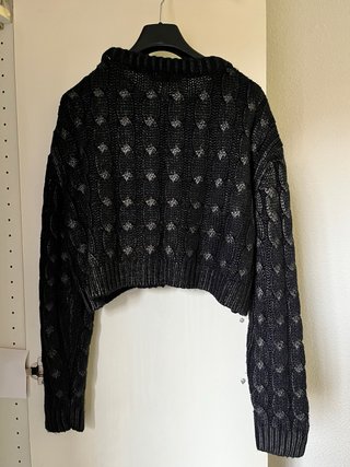 Jersey Zara Knit trenzado negro talla M