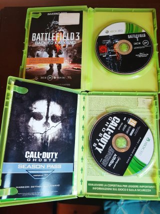 Xbox 360 slim bundle con 2 giochi e 2 controller