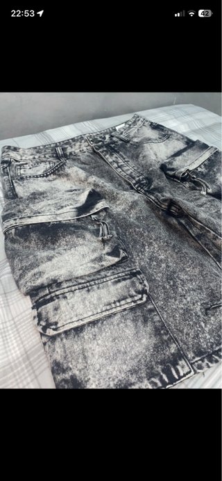 Bermuda cargo uomo effetto stone washed