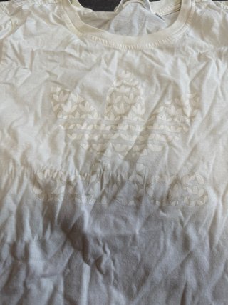 Camiseta Adidas Blanca Logo Grande Talla S