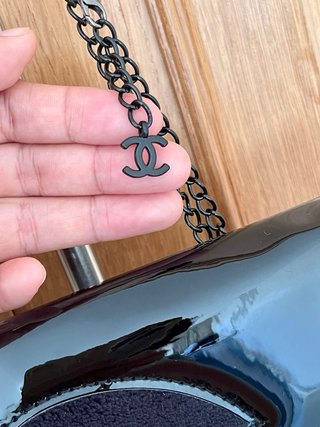 Neceser Chanel Piel Charol Negro