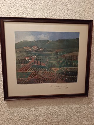 Cuadro Viñedos Marco Madera