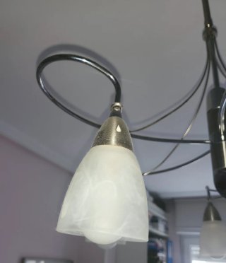 Lámpara de techo moderna plata y blanco