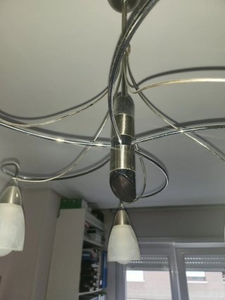 Lámpara de techo moderna plata y blanco
