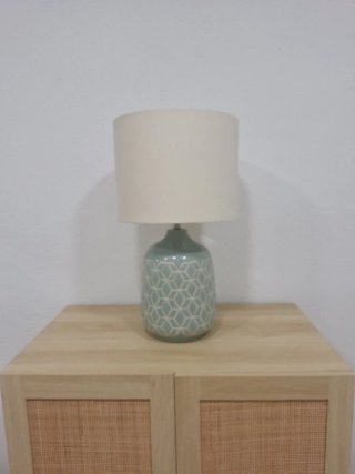 Lámpara de mesa azul teal Maisons du Monde