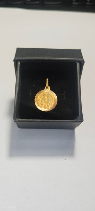 Colgante Oro 18k Géminis Vintage Años 80
