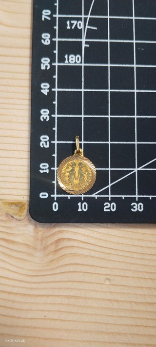 Colgante Oro 18k Géminis Vintage Años 80