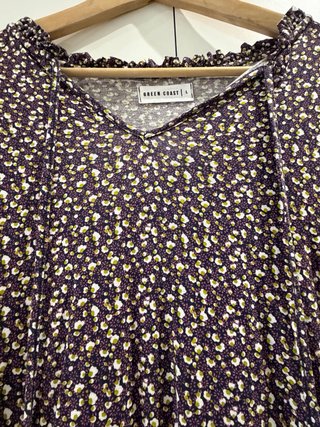 Vestido estampado floral manga larga XL