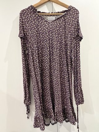 Vestido estampado floral manga larga XL
