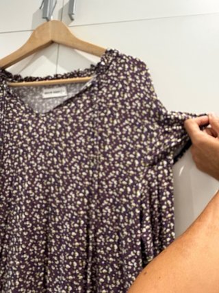 Vestido estampado floral manga larga XL