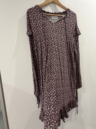 Vestido estampado floral manga larga XL
