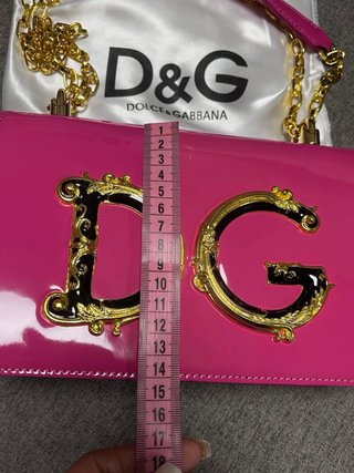 Borsa Dolce & Gabbana fucsia con logo DG oro