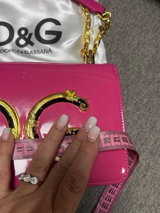 Borsa Dolce & Gabbana fucsia con logo DG oro