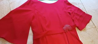 Vestido largo fiesta Carla Ruiz Rojo