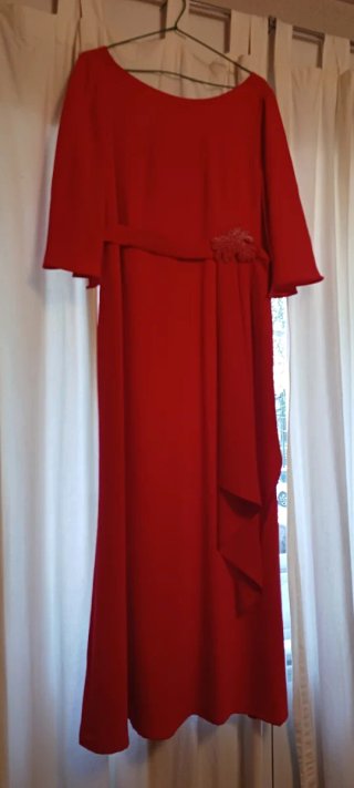 Vestido largo fiesta Carla Ruiz Rojo