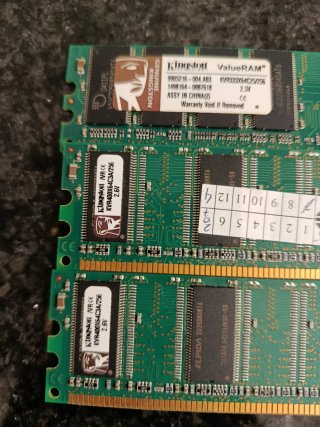 3 Módulos Memoria RAM DDR1 256MB Kingston
