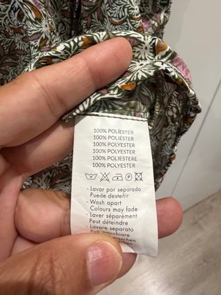 Vestido estampado floral manga larga XL