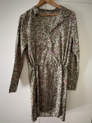 Vestido estampado floral manga larga XL