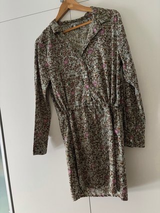Vestido estampado floral manga larga XL