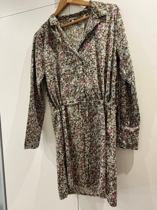 Vestido estampado floral manga larga XL