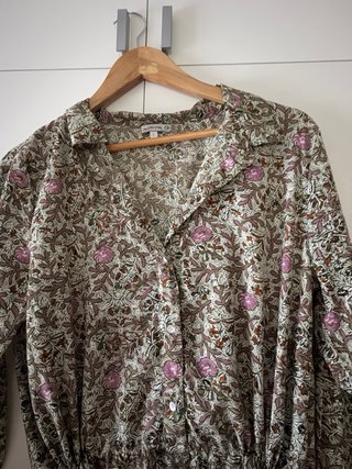Vestido estampado floral manga larga XL
