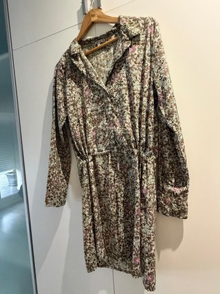 Vestido estampado floral manga larga XL