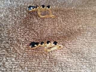Lote 3 pares pendientes Fantasia negro y dorado
