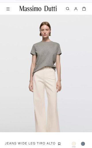 Massimo Dutti Pantalones wide leg Talla 36
