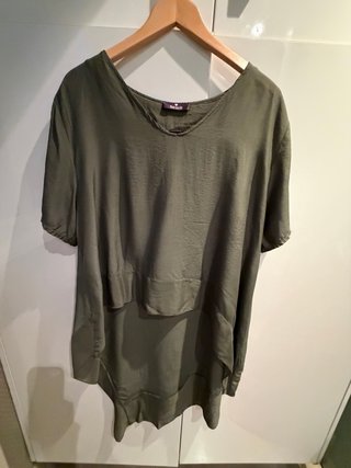 Blusa Asimétrica Talla Única Verde