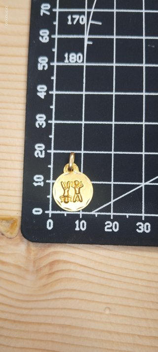 Colgante Oro 18k Geminis Vintage 80s NOS