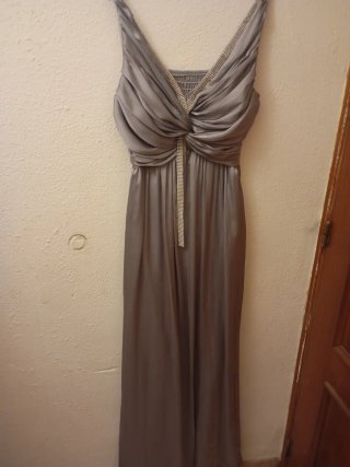 Vestido fiesta gris Talla S/M Con o sin chaqueta