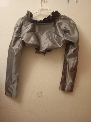 Vestido fiesta gris Talla S/M Con o sin chaqueta