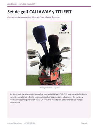 Set de Palos de Golf CALLAWAY y TITLEIST