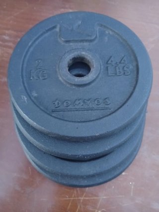 4 discos de pesa 2kg DOMYOS