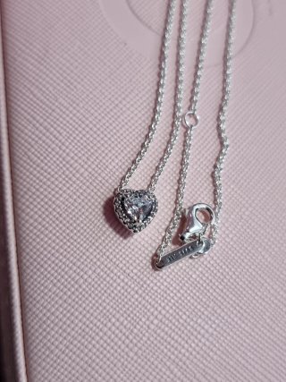 Collar Pandora Timeless Corazón Brillante Plata