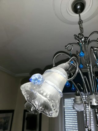 Lámpara de techo colgante azul