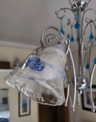 Lámpara de techo colgante azul