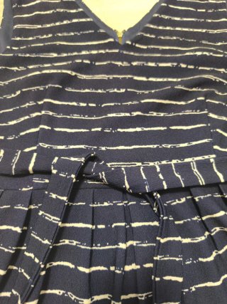 Vestido Yumi rayas azul y blanco XL 44