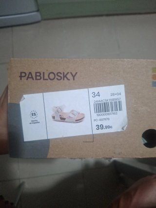 Sandalias Pablosky niña multicolor Talla 34