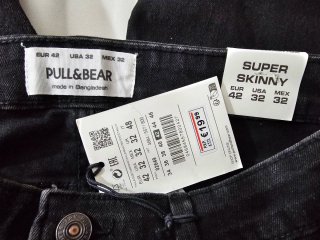 Vaqueros Pull&Bear Super Skinny T42 Negros