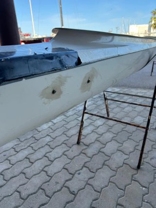 Piragua K2  con timón de rio