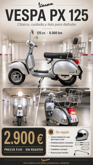 Vespa PX 125 Clásica - 8.000 km