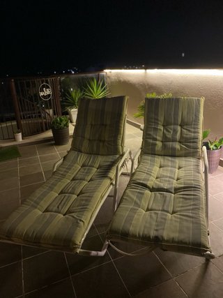 2 Tumbonas Hierro Reclinables Jardín