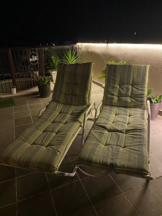 2 Tumbonas Hierro Reclinables Jardín