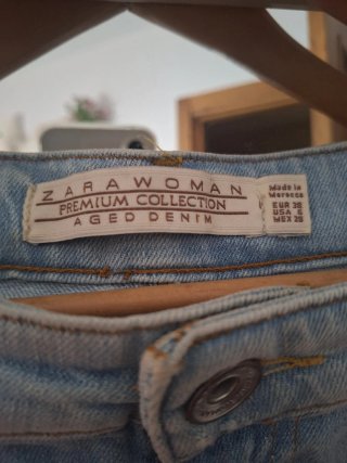 Falda vaquera mini Zara Talla S