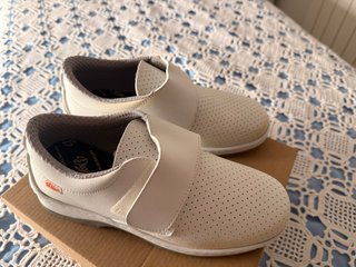 Zapatos de seguridad beige/blanco