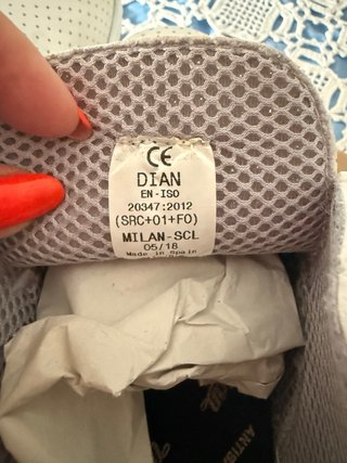 Zapatos de seguridad beige/blanco