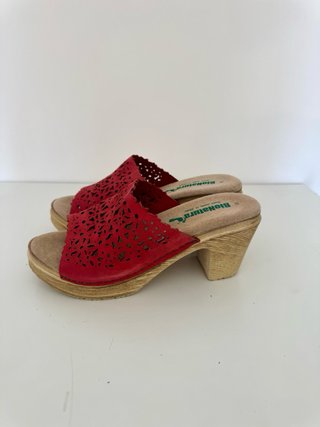 Zoccoli BioNatura pelle tacco plateau
